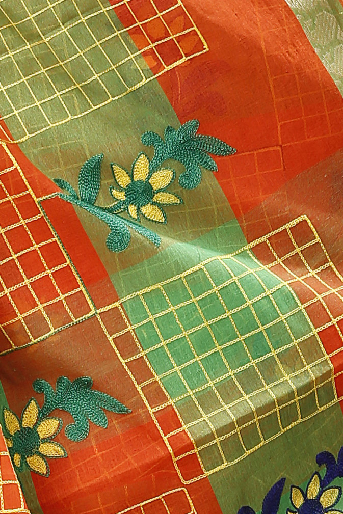 Orange Pure Cotton Rivka Tant Embroidery (983)